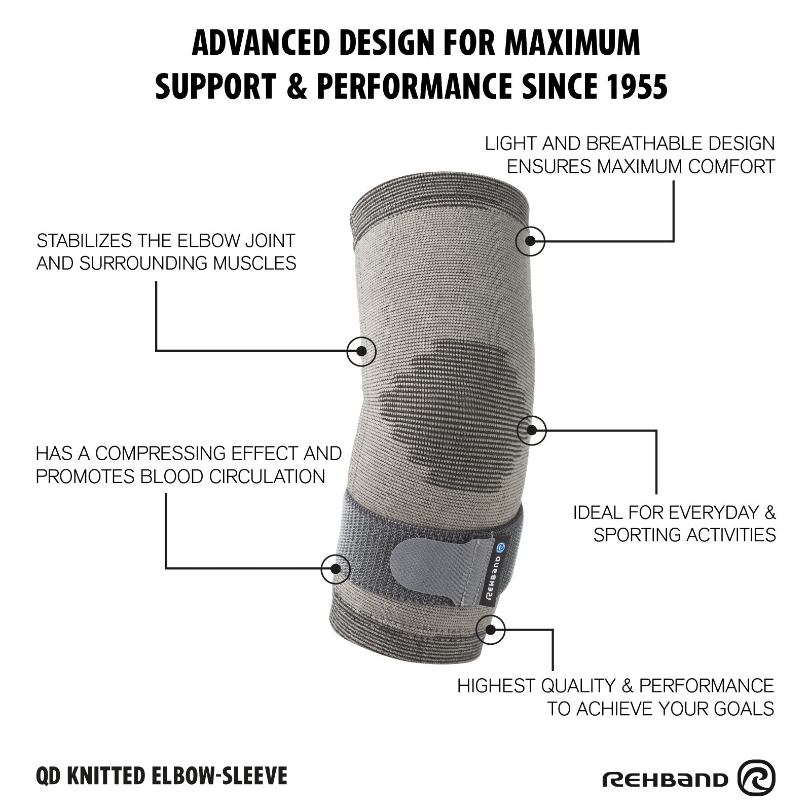 Ellenbogenbandage | QD Knitted Elbow Sleeve