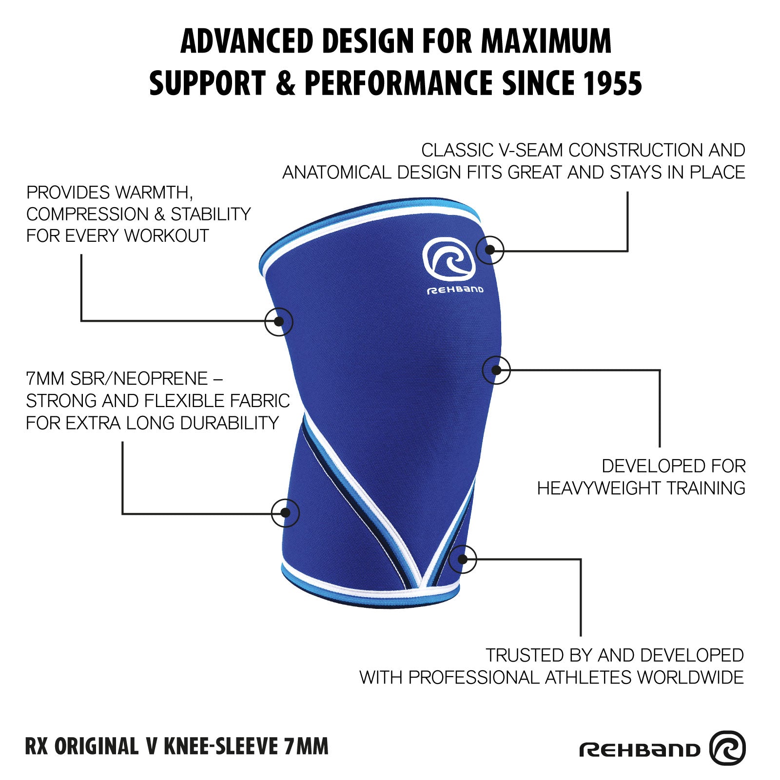 Kniebandage | RX Original V Knee Sleeve 7mm