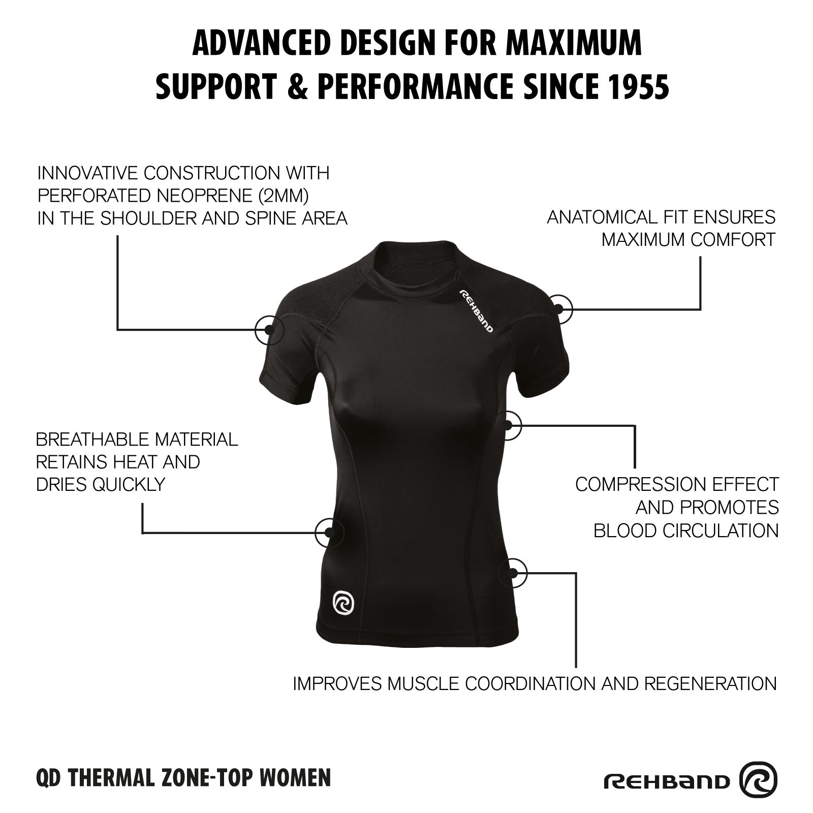 Thermo Shirt Damen | QD Thermal Zone Top - Women