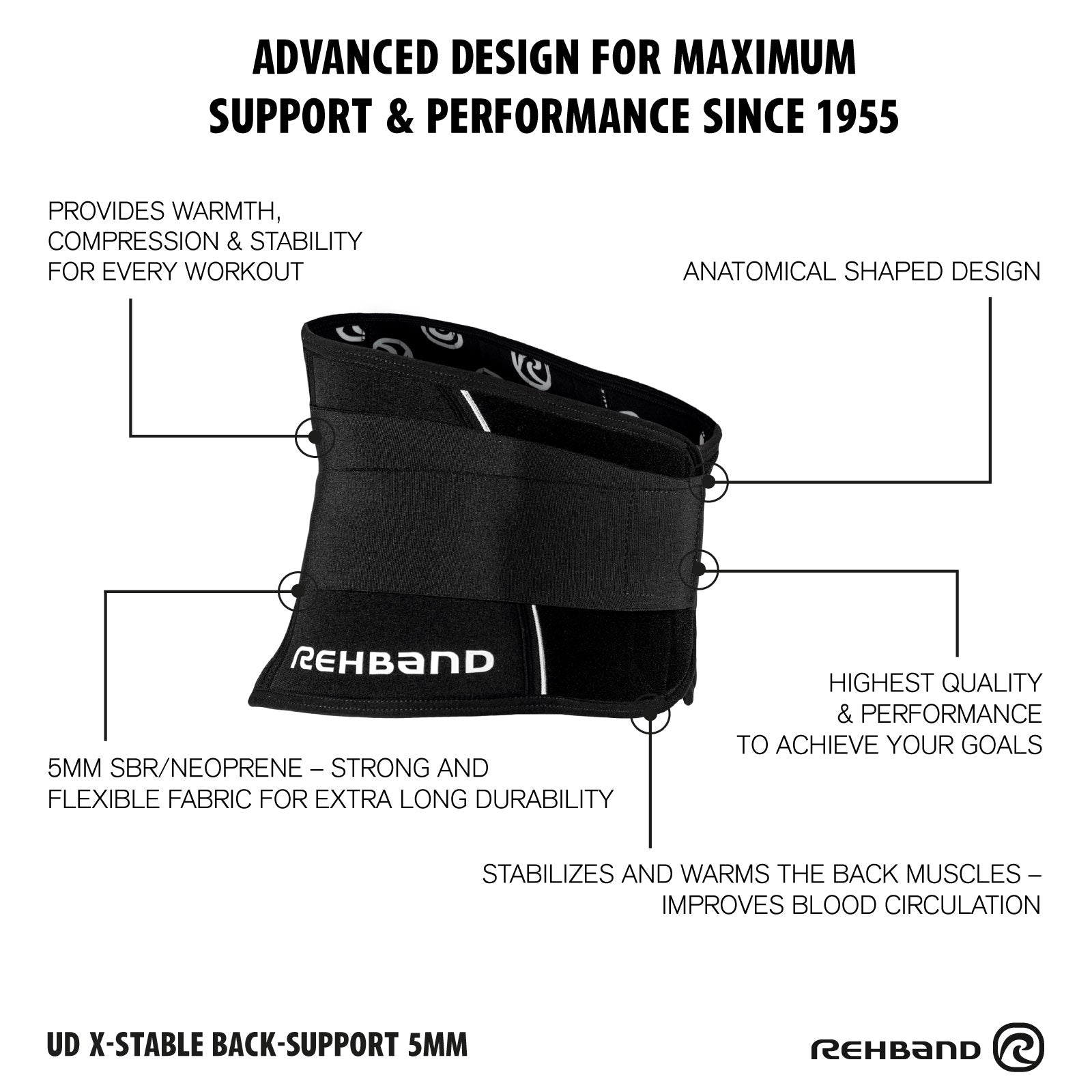 UD X-Stable Back Support 5mm