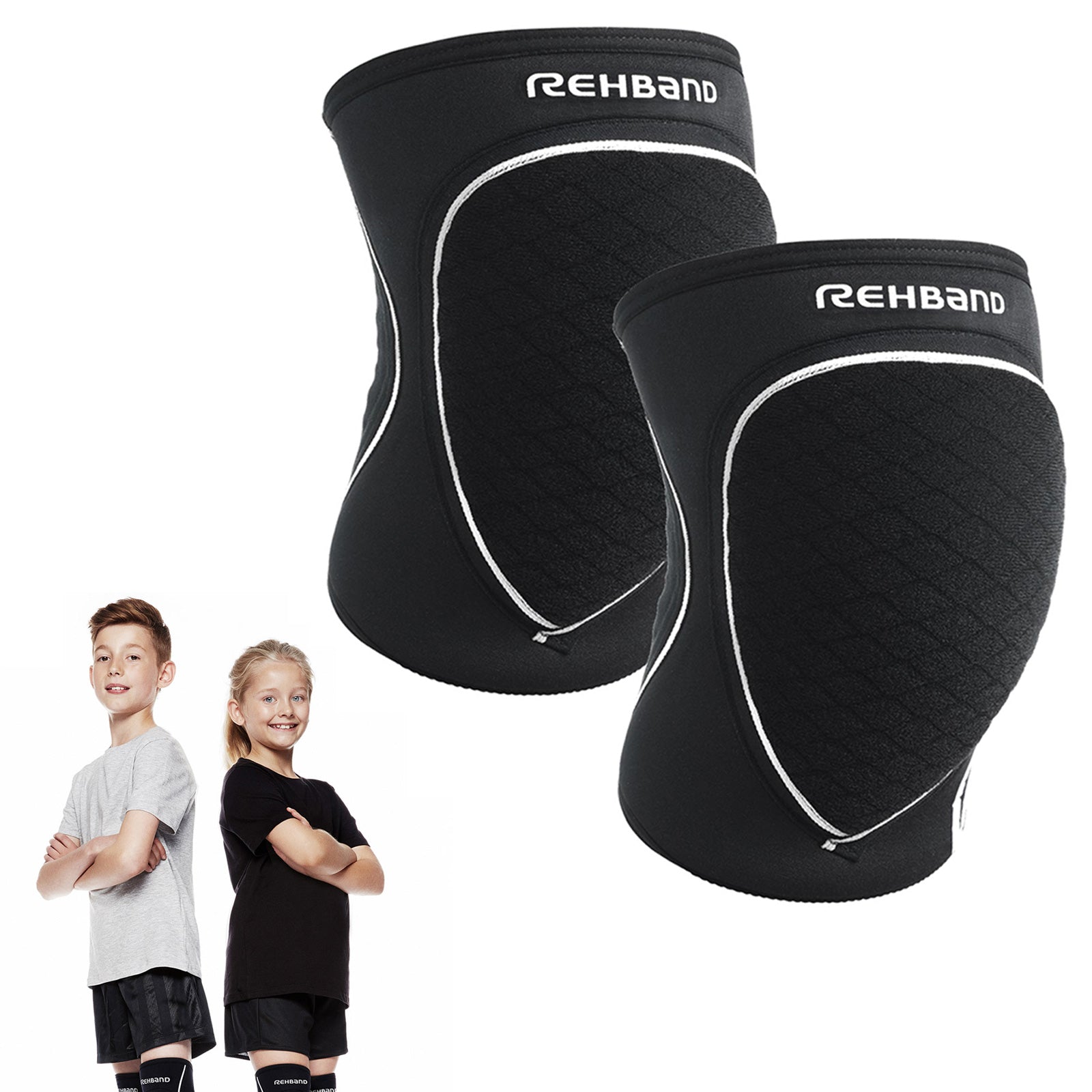 Rehband PRN Knee Pads Junior Black-Pair-Large